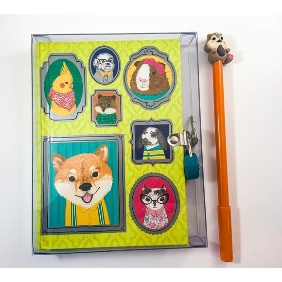 Mudpuppy Diary/ Journal - Pet Portraits Cover - Blank, New - Free Pen! - Picture 1 of 7